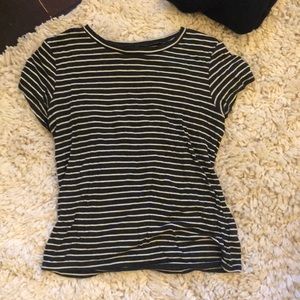 striped black and white shirt